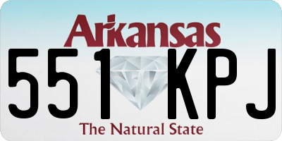 AR license plate 551KPJ