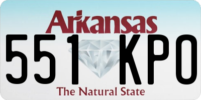 AR license plate 551KPO