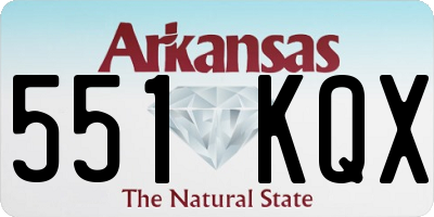 AR license plate 551KQX