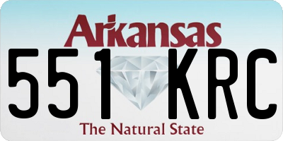 AR license plate 551KRC