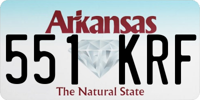AR license plate 551KRF