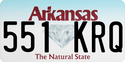 AR license plate 551KRQ