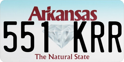 AR license plate 551KRR