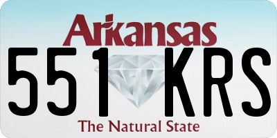 AR license plate 551KRS