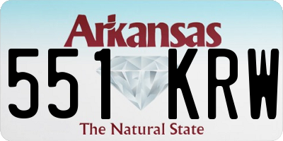 AR license plate 551KRW