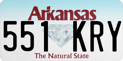 AR license plate 551KRY