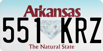 AR license plate 551KRZ