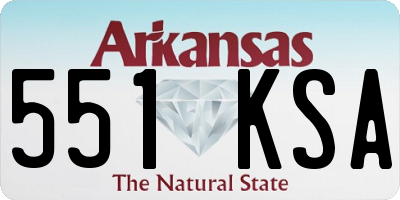 AR license plate 551KSA