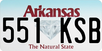 AR license plate 551KSB