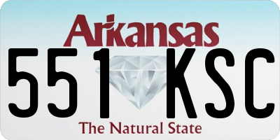 AR license plate 551KSC