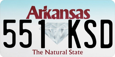 AR license plate 551KSD