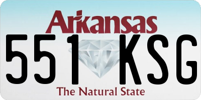 AR license plate 551KSG