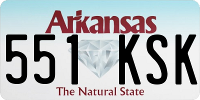 AR license plate 551KSK