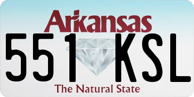 AR license plate 551KSL