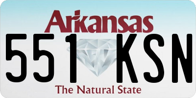 AR license plate 551KSN
