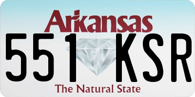AR license plate 551KSR