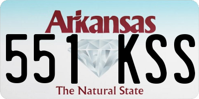 AR license plate 551KSS