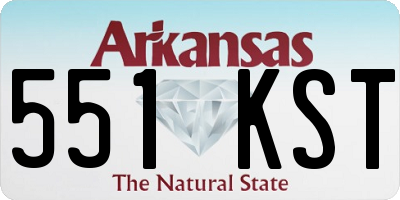 AR license plate 551KST