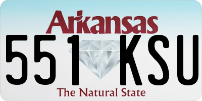 AR license plate 551KSU