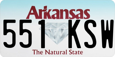 AR license plate 551KSW