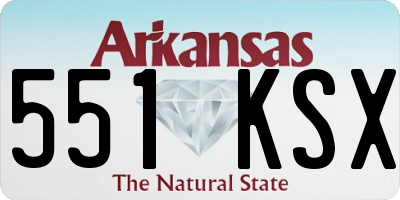 AR license plate 551KSX