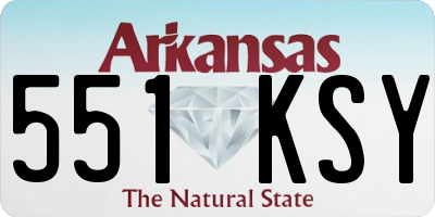 AR license plate 551KSY