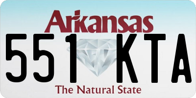 AR license plate 551KTA
