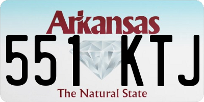 AR license plate 551KTJ