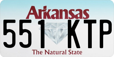 AR license plate 551KTP