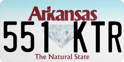 AR license plate 551KTR