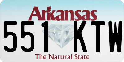 AR license plate 551KTW