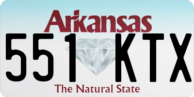 AR license plate 551KTX