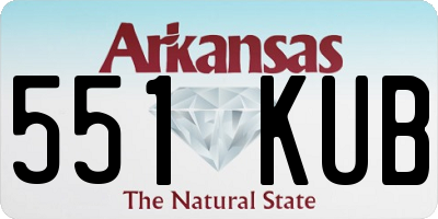AR license plate 551KUB