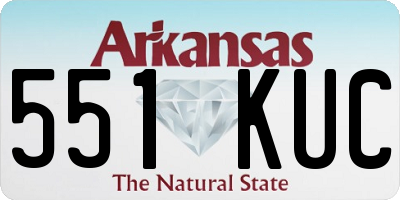 AR license plate 551KUC