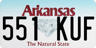 AR license plate 551KUF