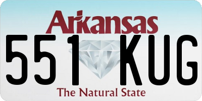 AR license plate 551KUG