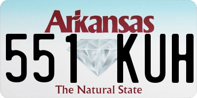 AR license plate 551KUH