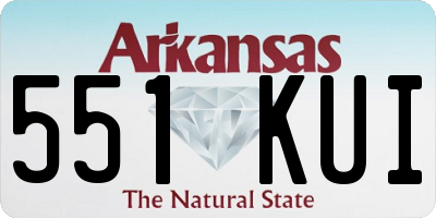 AR license plate 551KUI