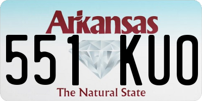 AR license plate 551KUO
