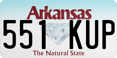 AR license plate 551KUP