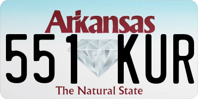 AR license plate 551KUR