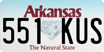 AR license plate 551KUS