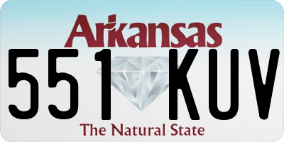 AR license plate 551KUV