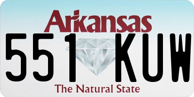 AR license plate 551KUW