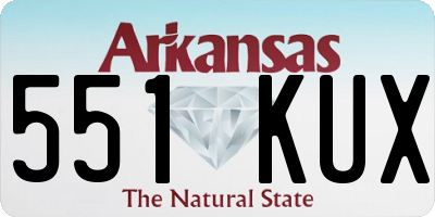 AR license plate 551KUX