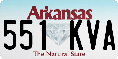 AR license plate 551KVA