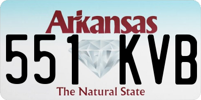 AR license plate 551KVB