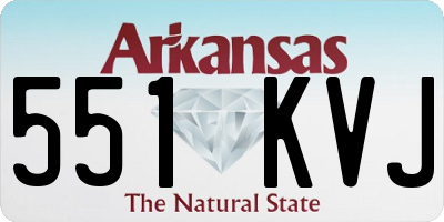 AR license plate 551KVJ