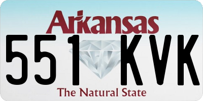 AR license plate 551KVK