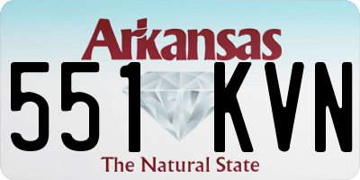 AR license plate 551KVN